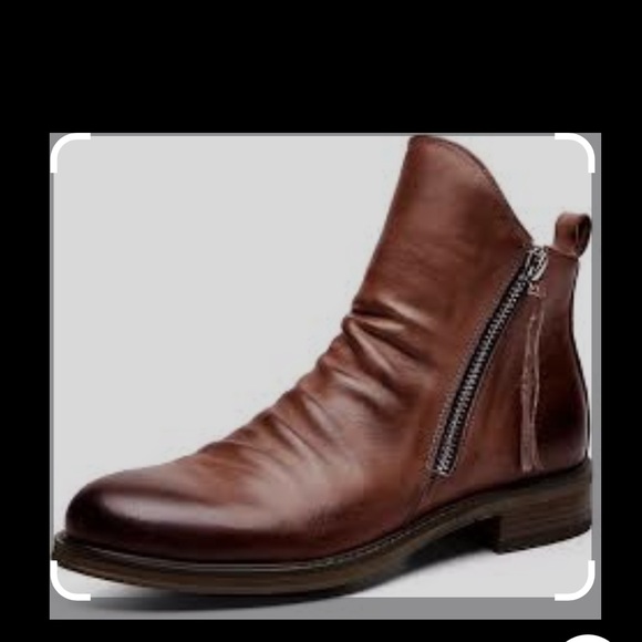 Other - Tanner’s Shoes Brown Leather Boots Men’s 275(10)Double Zipper